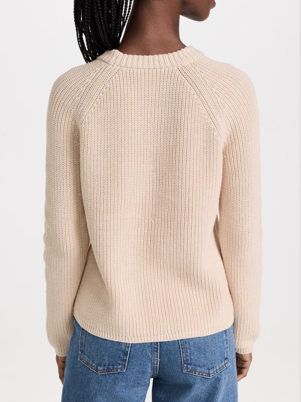 Jenni Kayne Cream Cotton Fisherman Sweater - Picture 4 of 11